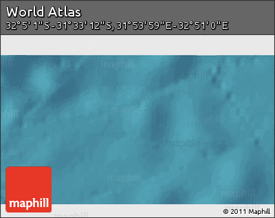 Satellite 3D Map of the Area around 31° 49' 7" S, 32° 22' 30" E