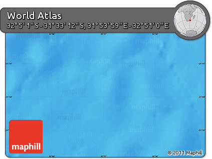 Physical Map of the Area around 31° 49' 7" S, 32° 22' 30" E