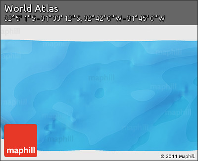 Political 3D Map of the Area around 31° 49' 7" S, 32° 13' 30" W