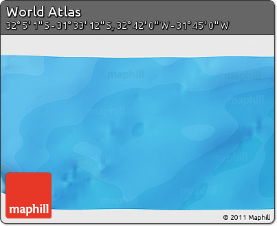 Political 3D Map of the Area around 31° 49' 7" S, 32° 13' 30" W