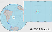 Gray Location Map of the area around 31° 49' 7" S, 32° 13' 30" W