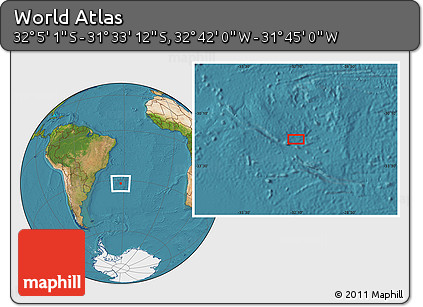 Satellite Location Map of the Area around 31° 49' 7" S, 32° 13' 30" W