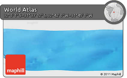 Physical Panoramic Map of the Area around 31° 49' 7" S, 32° 13' 30" W