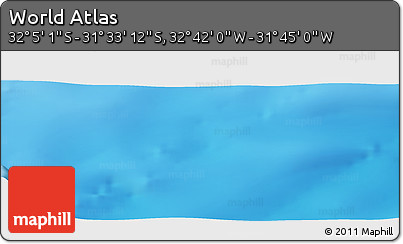 Shaded Relief Panoramic Map of the Area around 31° 49' 7" S, 32° 13' 30" W