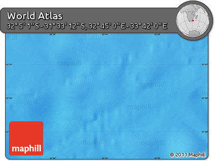 Physical Map of the Area around 31° 49' 7" S, 33° 13' 30" E