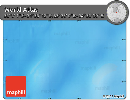 Physical Map of the Area around 31° 49' 7" S, 34° 4' 30" E