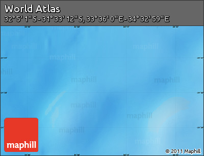 Physical Map of the Area around 31° 49' 7" S, 34° 4' 30" E