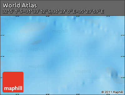 Physical Map of the Area around 31° 49' 7" S, 34° 55' 29" E