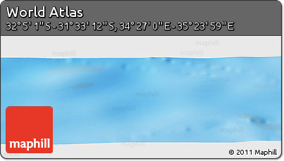 Physical Panoramic Map of the Area around 31° 49' 7" S, 34° 55' 29" E