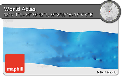 Physical Panoramic Map of the Area around 31° 49' 7" S, 36° 37' 30" E