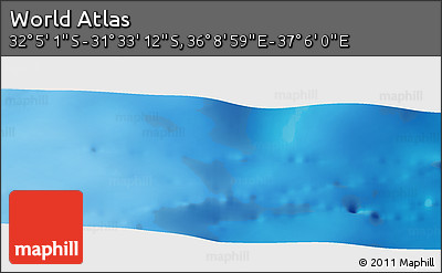 Physical Panoramic Map of the Area around 31° 49' 7" S, 36° 37' 30" E