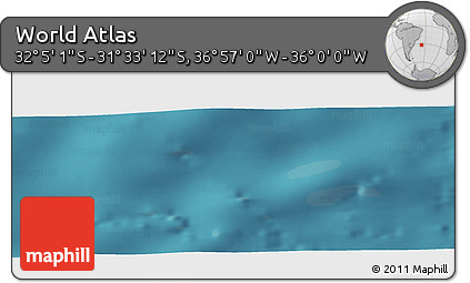 Satellite Panoramic Map of the Area around 31° 49' 7" S, 36° 28' 30" W