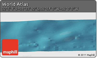 Satellite Panoramic Map of the Area around 31° 49' 7" S, 36° 28' 30" W