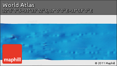 Physical Panoramic Map of the Area around 31° 49' 7" S, 37° 28' 30" E