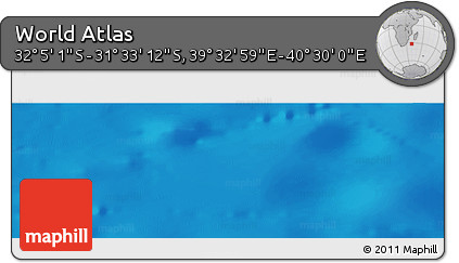 Physical Panoramic Map of the Area around 31° 49' 7" S, 40° 1' 29" E