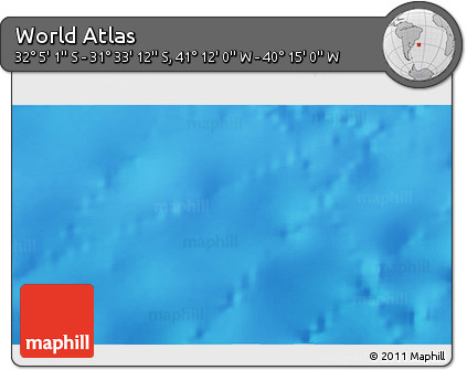 Physical 3D Map of the Area around 31° 49' 7" S, 40° 43' 30" W