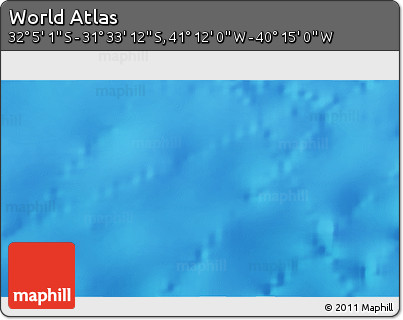 Physical 3D Map of the Area around 31° 49' 7" S, 40° 43' 30" W