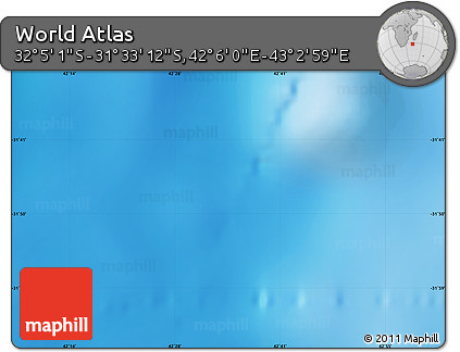 Physical Map of the Area around 31° 49' 7" S, 42° 34' 30" E