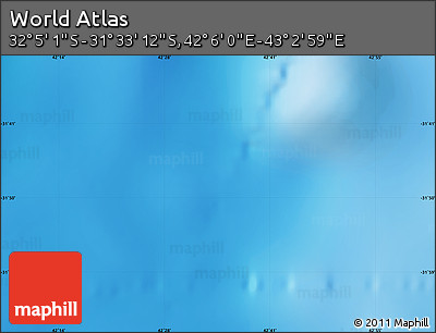 Physical Map of the Area around 31° 49' 7" S, 42° 34' 30" E