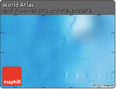 Physical Map of the Area around 31° 49' 7" S, 42° 34' 30" E