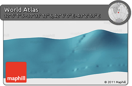 Satellite Panoramic Map of the Area around 31° 49' 7" S, 42° 34' 30" E