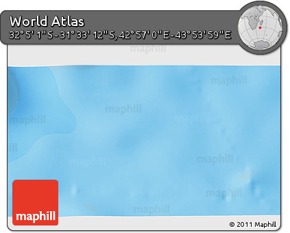 Political 3D Map of the Area around 31° 49' 7" S, 43° 25' 29" E