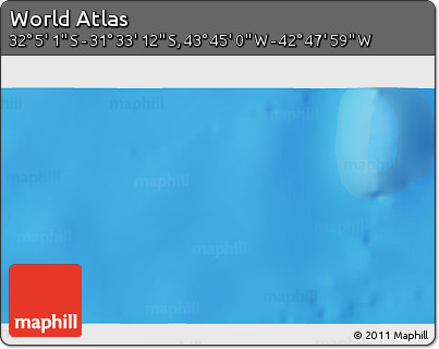 Physical 3D Map of the Area around 31° 49' 7" S, 43° 16' 29" W