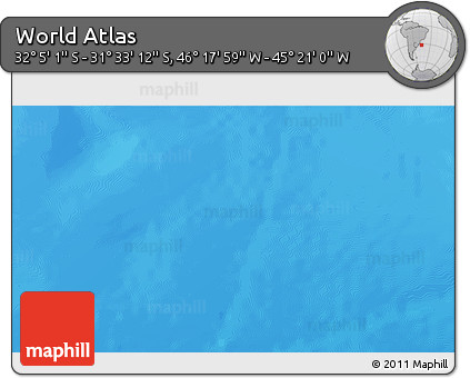 Physical 3D Map of the Area around 31° 49' 7" S, 45° 49' 30" W
