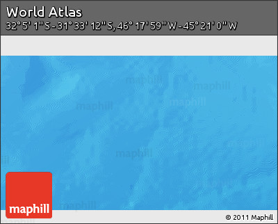 Physical 3D Map of the Area around 31° 49' 7" S, 45° 49' 30" W