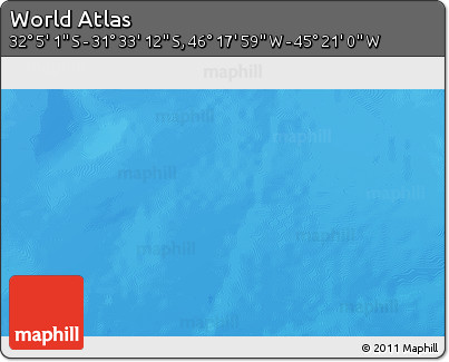 Physical 3D Map of the Area around 31° 49' 7" S, 45° 49' 30" W
