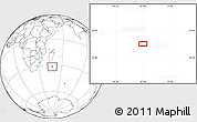 Blank Location Map of the area around 31° 49' 7" S, 47° 40' 29" E