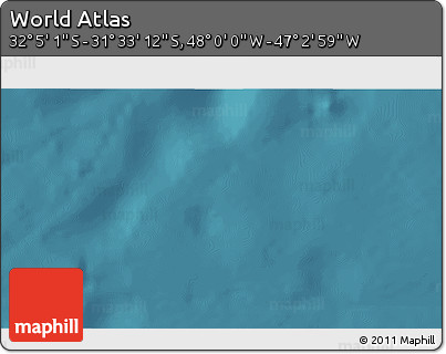 Satellite 3D Map of the Area around 31° 49' 7" S, 47° 31' 29" W