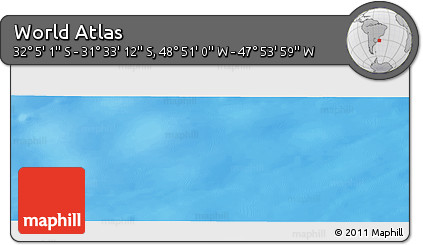Physical Panoramic Map of the Area around 31° 49' 7" S, 48° 22' 30" W