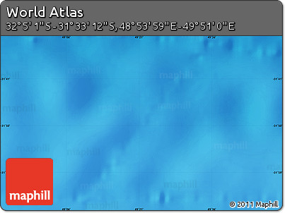 Physical Map of the Area around 31° 49' 7" S, 49° 22' 30" E