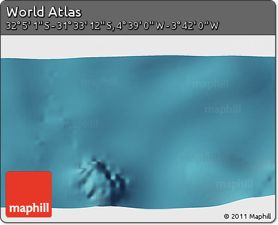 Satellite 3D Map of the Area around 31° 49' 7" S, 4° 10' 30" W