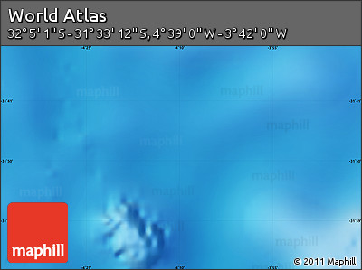 Physical Map of the Area around 31° 49' 7" S, 4° 10' 30" W