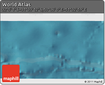 Satellite 3D Map of the Area around 31° 49' 7" S, 51° 4' 30" E