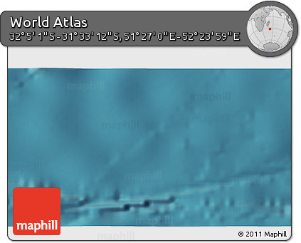 Satellite 3D Map of the Area around 31° 49' 7" S, 51° 55' 29" E