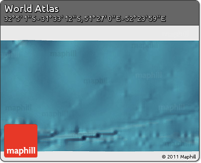 Satellite 3D Map of the Area around 31° 49' 7" S, 51° 55' 29" E