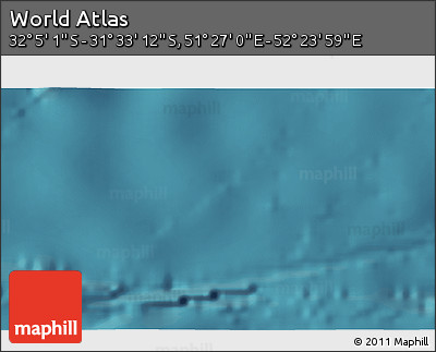 Satellite 3D Map of the Area around 31° 49' 7" S, 51° 55' 29" E