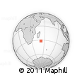 Outline Map of the Area around 31° 49' 7" S, 51° 55' 29" E, rectangular outline