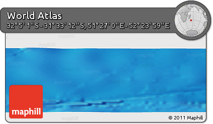 Physical Panoramic Map of the Area around 31° 49' 7" S, 51° 55' 29" E