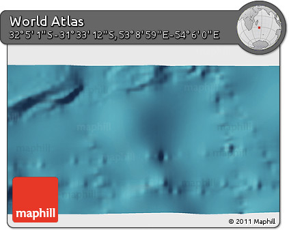 Satellite 3D Map of the Area around 31° 49' 7" S, 53° 37' 30" E