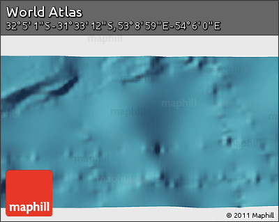 Satellite 3D Map of the Area around 31° 49' 7" S, 53° 37' 30" E