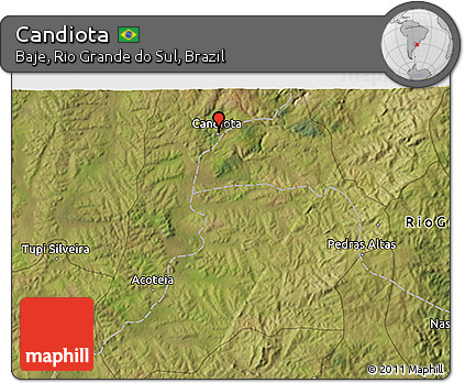 Satellite 3D Map of Candiota