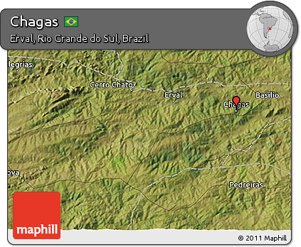Satellite 3D Map of Chagas