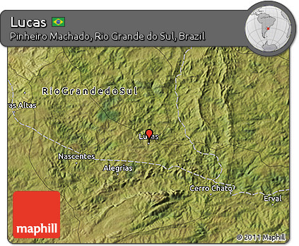 Satellite 3D Map of Lucas