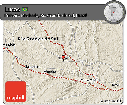 Shaded Relief 3D Map of Lucas