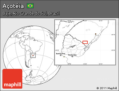 Blank Location Map of Açotéia
