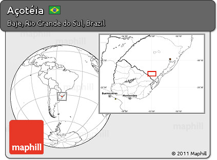 Blank Location Map of Açotéia
